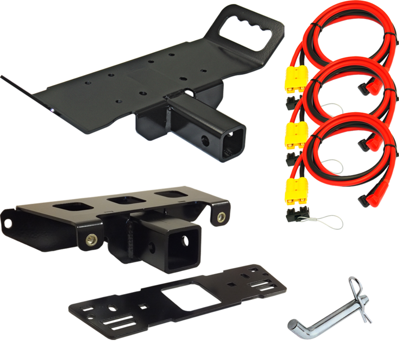 KFI winch mount with 2 inch receiver hitch for Polaris Ranger