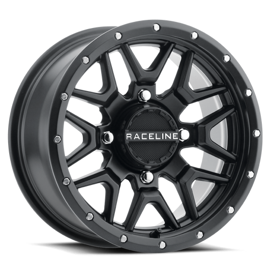 Raceline Krank 14x7 4x137 +38mm Black