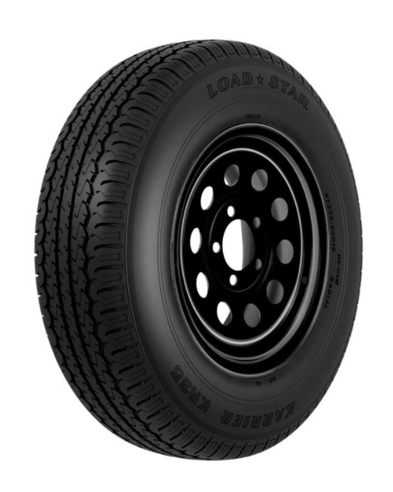 Kenda KR35 ST205/75R15 6-Ply Trailer Tire on 15x5 5-4.5 Black Modular Wheel