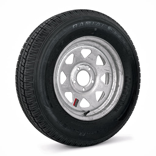 175/80R13 8-Ply Trailer Tire on 13" 5-4.5 Galvanized Wheel - Tires Fast