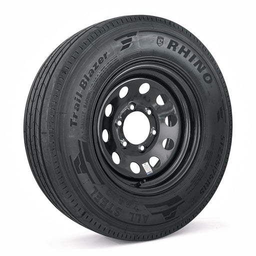 225/75R15 14-Ply Trailer Tire on 15" 6-5.5 Black Modular Wheel - Tires Fast