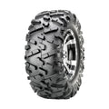 Maxxis Bighorn 2.0 UTV tire mounted on silver wheel showing sidewall detail