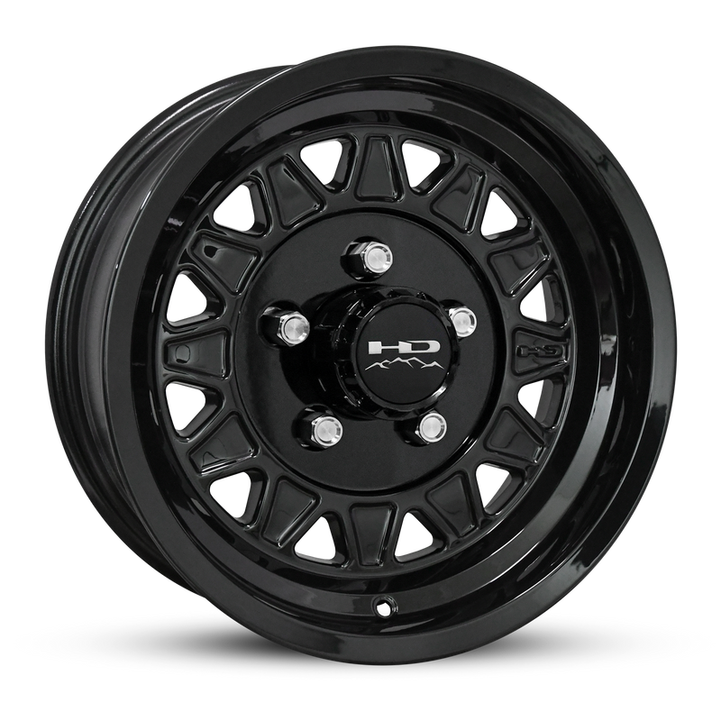 15x6 5x4.5 HPD HDT Cast Gloss Black Trailer Wheel