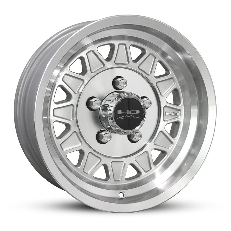 15x6 5x4.5 HPD HDT Cast Gloss Silver/Machined Face Trailer Wheel