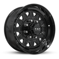 17.5x6.75 8x6.5 HPD HDT Forged Gloss Black Trailer Wheel (Lug Centric)