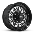 17.5x6.75 8x6.5 HPD HDT Forged Gloss Black/Machined Face Trailer Wheel (Lug Centric)