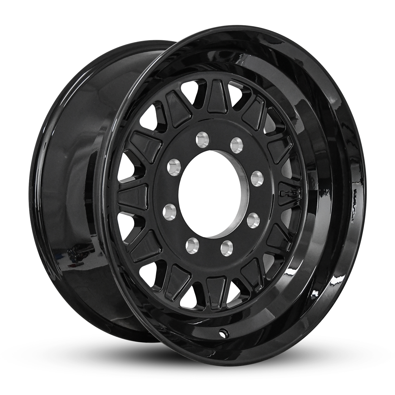 17.5" 8-Lug Steel Trailer Wheel – 8 On 6.5" Bolt Pattern – Black