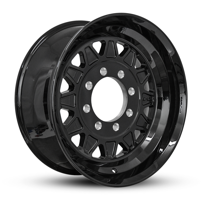 17.5x6.75 8x6.5 HPD HDT Forged Gloss Black Trailer Wheel (Hub Centric)