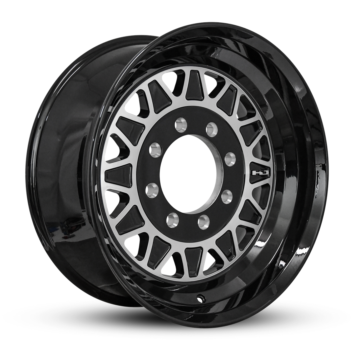 17.5x6.75 8x6.5 HPD HDT Forged Gloss Black/Machined Face Trailer Wheel ...