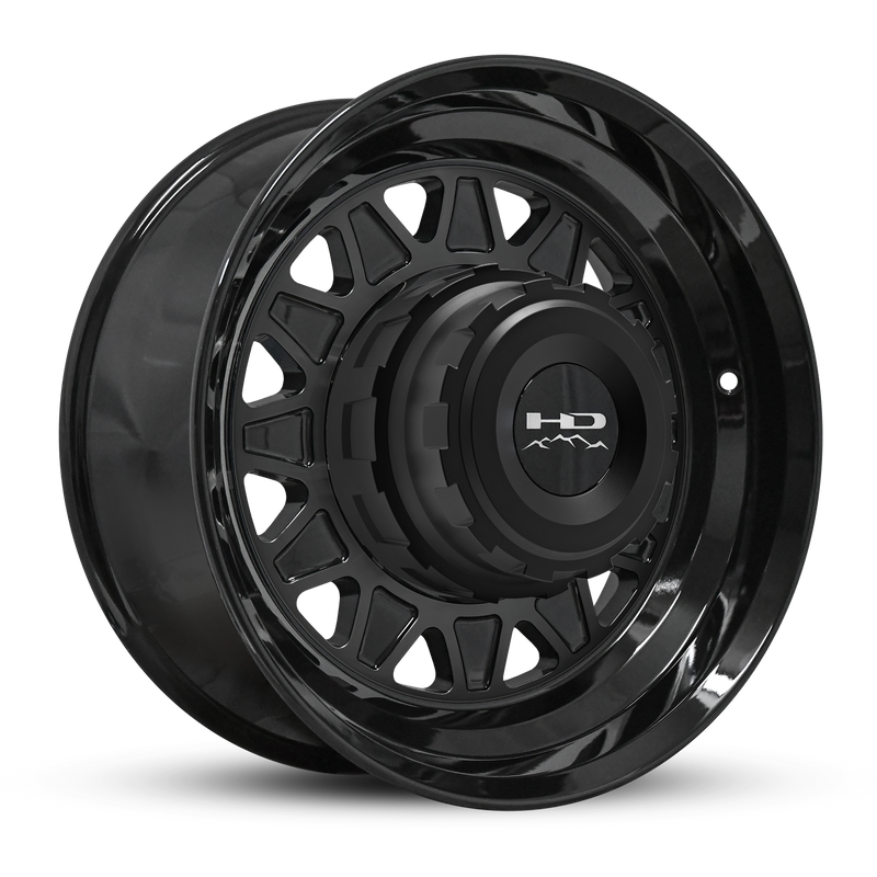17.5x6.75 8x6.5 HPD HDT Forged Gloss Black Trailer Wheel (Hub Centric)