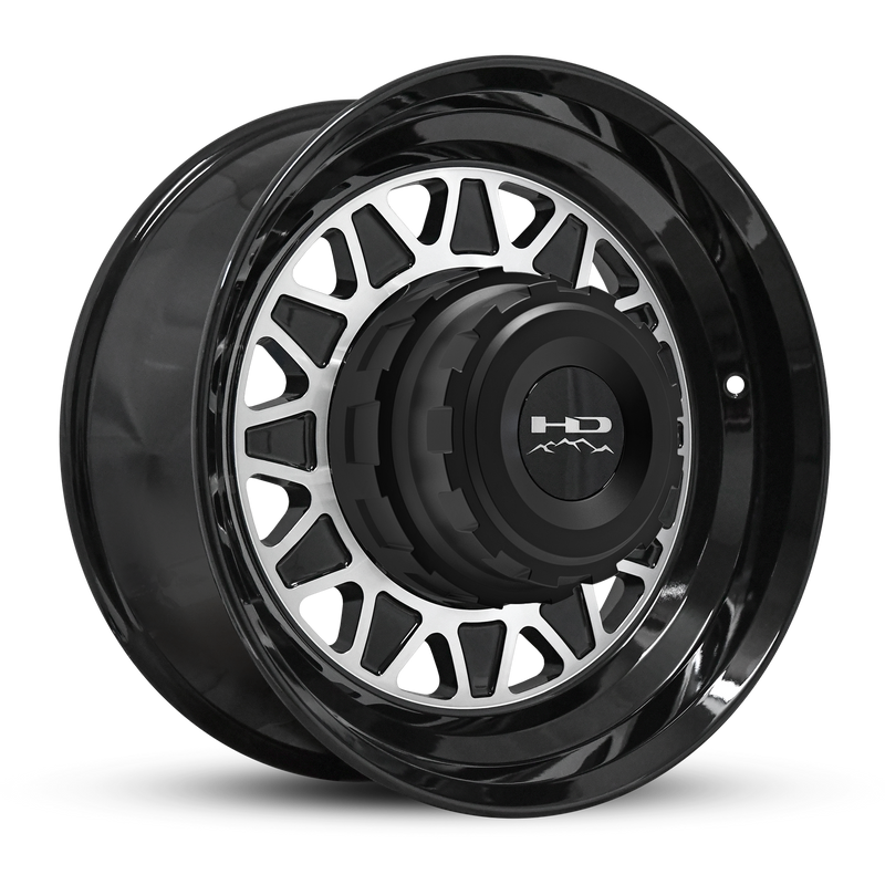 17.5x6.75 8x6.5 HPD HDT Forged Gloss Black/Machined Face Trailer Wheel (Hub Centric)