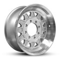 17.5x6.75 8x6.5 HPD HDT Forged Gloss Silver/Machined Face Trailer Wheel (Hub Centric)