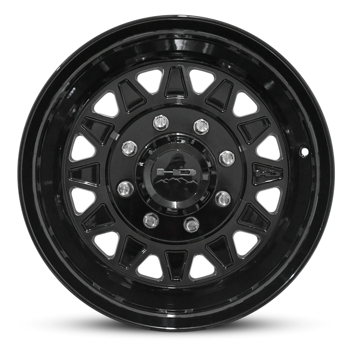 17.5x6.75 8-6.5 HDT All Gloss Black Forged Trailer Wheel - Tires Fast