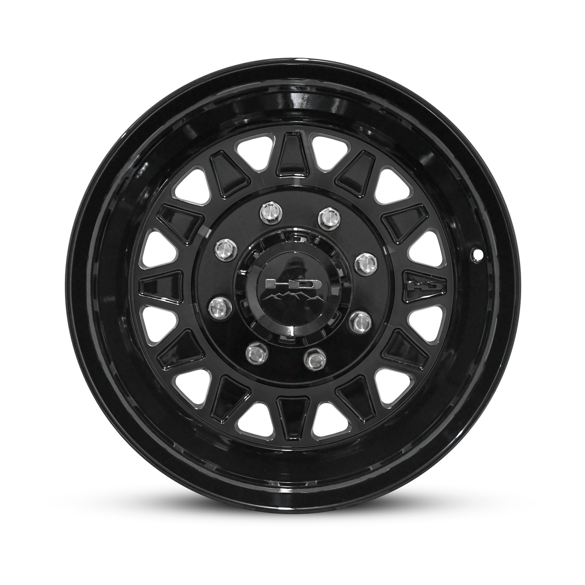 17.5x6.75 8x6.5 HPD HDT Forged Gloss Black Trailer Wheel (Lug Centric)