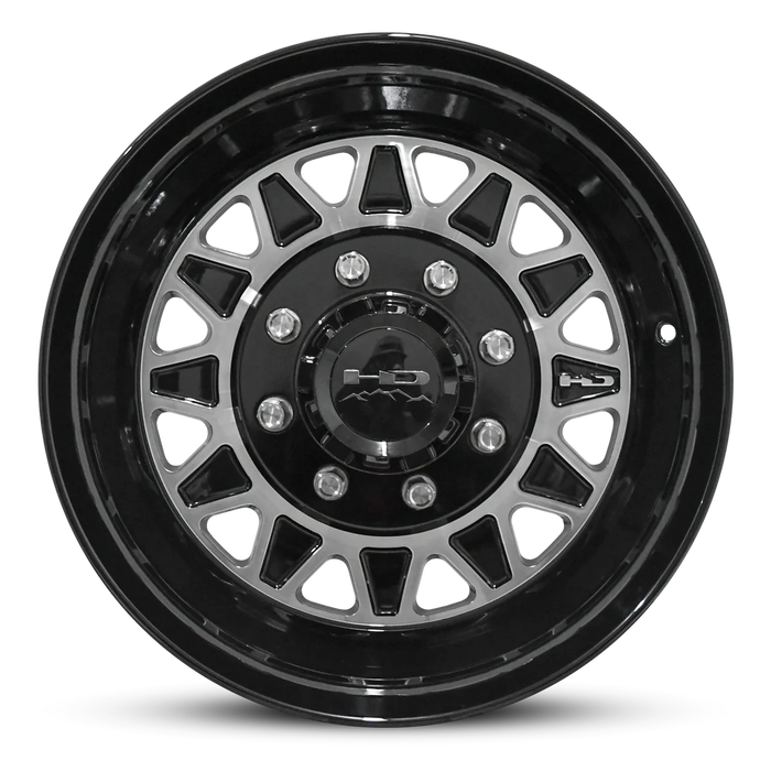 17.5x6.75 8-6.5 HDT Gloss Black Machined Face Forged Trailer Wheel - Tires Fast