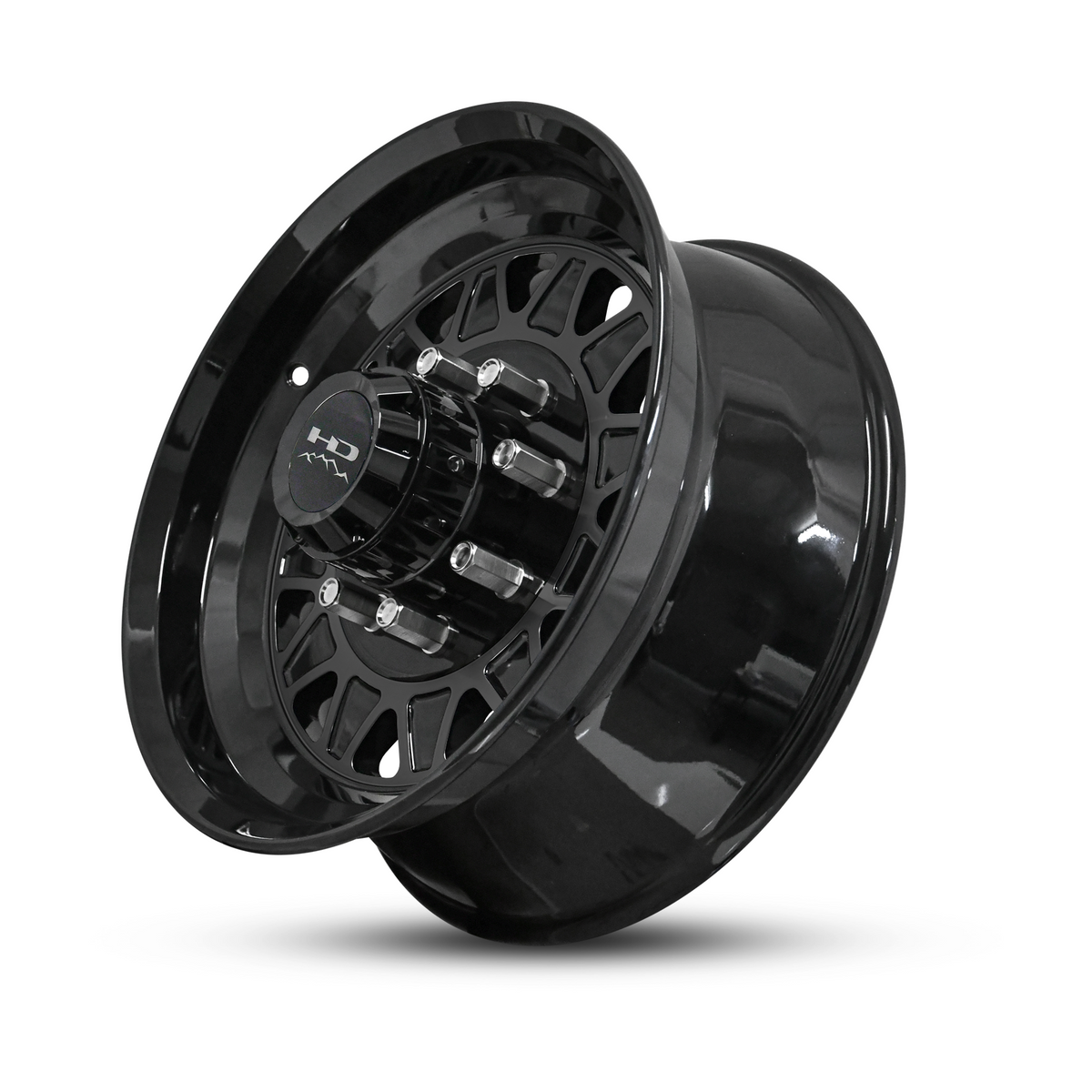 17.5x6.75 8x6.5 HPD HDT Forged Gloss Black Trailer Wheel (Lug Centric)