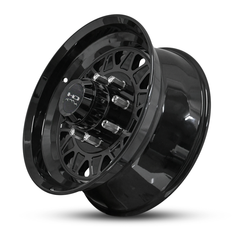 17.5x6.75 8x6.5 HPD HDT Forged Gloss Black Trailer Wheel (Lug Centric)