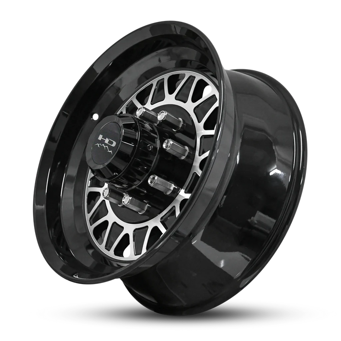 17.5x6.75 8-6.5 HDT Gloss Black Machined Face Forged Trailer Wheel - Tires Fast