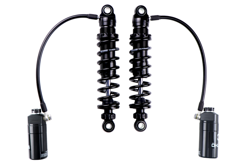 2014-2025 Harley-Davidson Touring Öhlins STX Pro 12in Black Reservoir Shocks 150-500 lb (Pair)