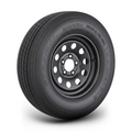 ST205/75R15 14-Ply Trailer Tire on 15" 5-4.5 Black Modular Wheel