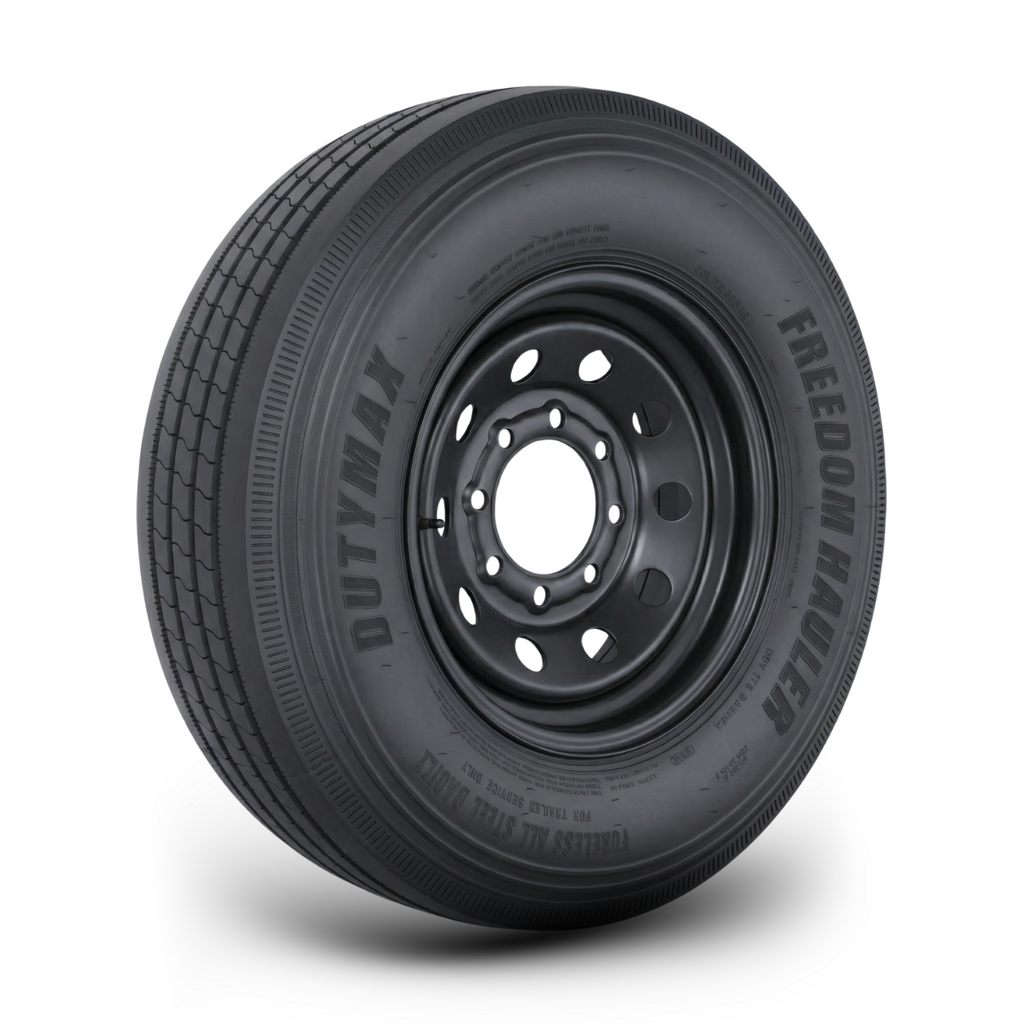 ST235/80R16 14-Ply Trailer Tire on 16" 8-6.5 Black Modular Wheel