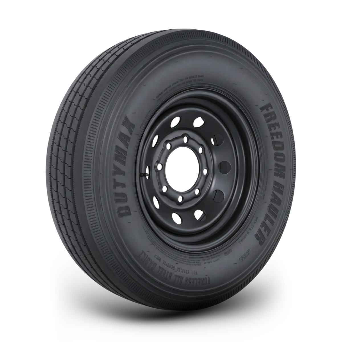 ST235/80R16 14-Ply Trailer Tire on 16" 8-6.5 Black Modular Wheel