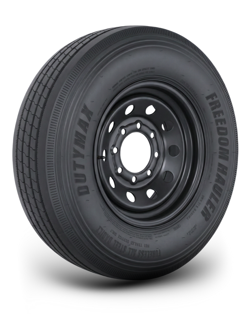 ST235/80R16 14-Ply Trailer Tire on 16" 8-6.5 Black Modular Wheel