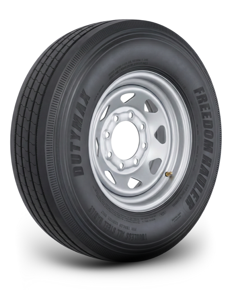 ST235/80R16 14-Ply Trailer Tire on 16" 8-6.5 Galvanized Spoke Wheel