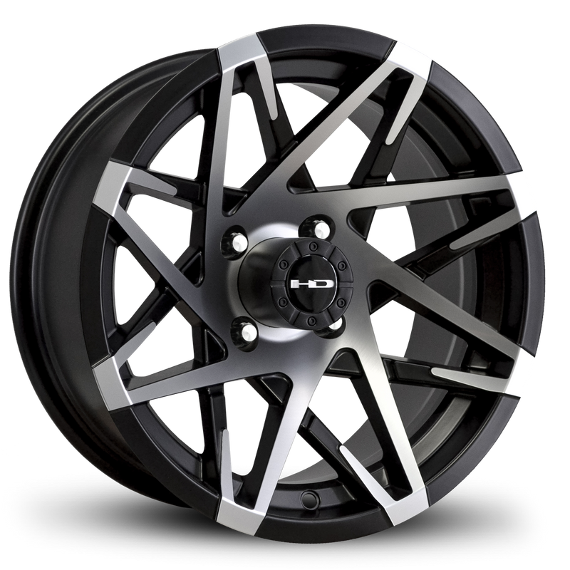 HD Golf Canyon 12x7 -14 4x101.6mm 68.2mm Satin Black/Machined Face