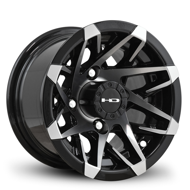 HD Golf Canyon 10x7 -14 4x101.6mm 68.2mm Gloss Black/Machined Face