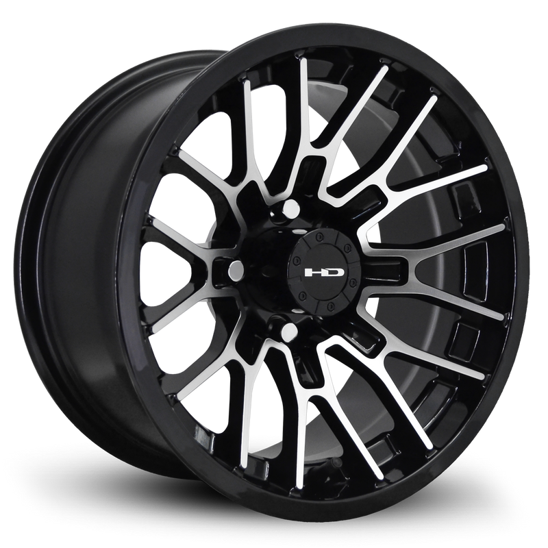 HD Golf RTC 14x7 -14 4x101.6mm 68.2mm Gloss Gun Metal/Machined Face
