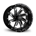 HD Golf Saw 14x7 -14 4x101.6mm 68.2mm Gloss Black/Mchnd Face w/Rvts