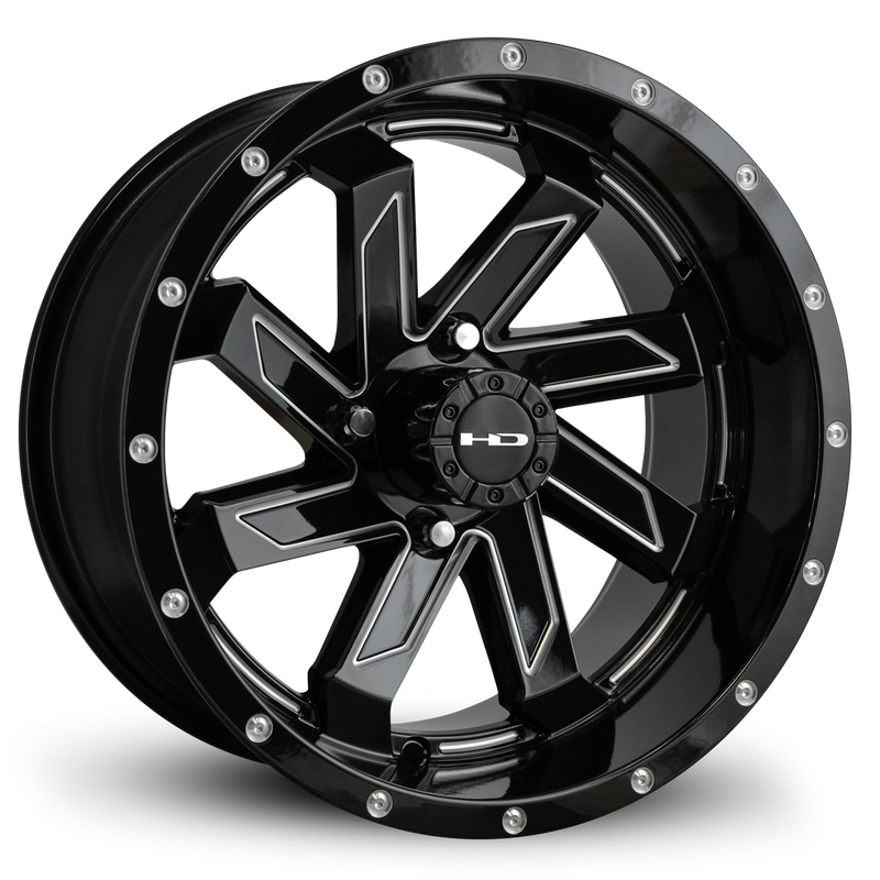 HD Golf Saw 12x7 -14 4x101.6mm 68.2mm Gloss Black/Milled Edge