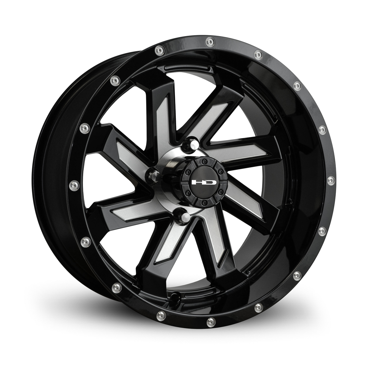 HD Golf Saw 14x7 -14 4x101.6mm 68.2mm Gloss Black/Milled Face