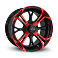 HD Golf Spinout 14x7 -10 4x101.6mm 68.2mm Gloss Red&BK/Machined Face