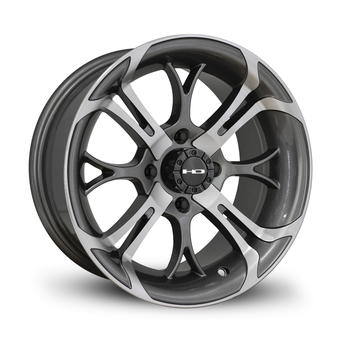 HD Golf Spinout 14x7 -10 4x101.6mm 68.2mm Gloss Gun Metal/Machined Face