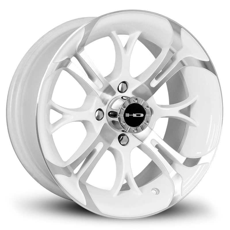 HD Golf Spinout 14x7 -10 4x101.6mm 68.2mm Gloss White/Machined Face