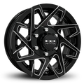 15x6 6x5.5 HPD Canyon Gloss Black/Milled Edge Trailer Wheel