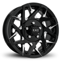 15x6 5x4.5 HPD Canyon Gloss Black/Milled Face Trailer Wheel