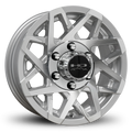 15x6 6x5.5 HPD Canyon Gloss Silver/Machined Face Trailer Wheel