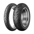 Dunlop AE2 bias-ply cruiser tire set with chevron tread pattern for Harley Street and Road Glide
