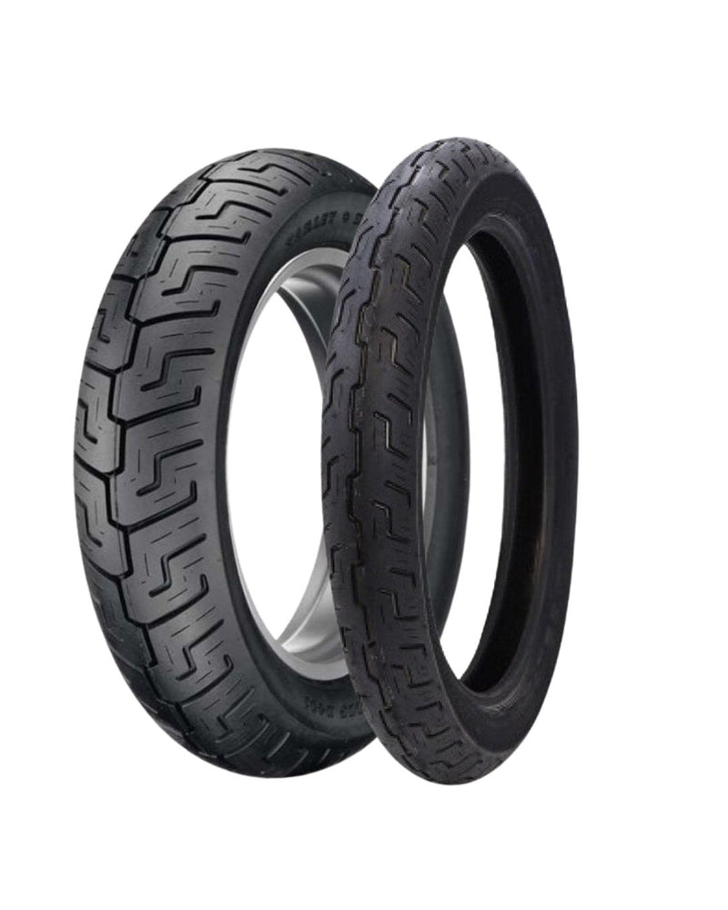 Harley Sportster & Dyna Tire Set | Dunlop D401 100/90-19 Front & 130/90B16 Rear