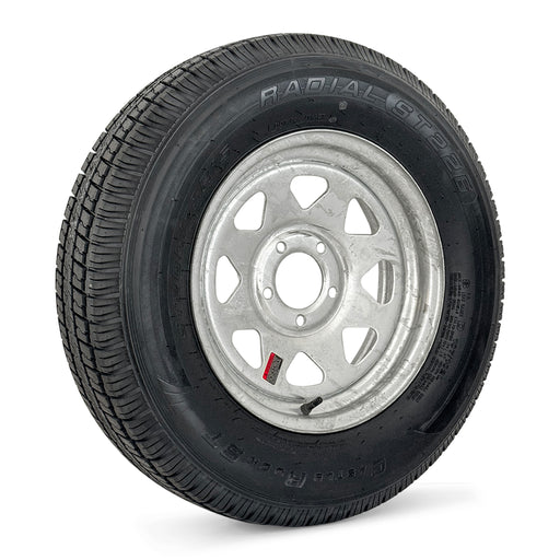 205/75R14 8-Ply Trailer Tire on 14" 5-4.5 Galvanized Wheel - Tires Fast