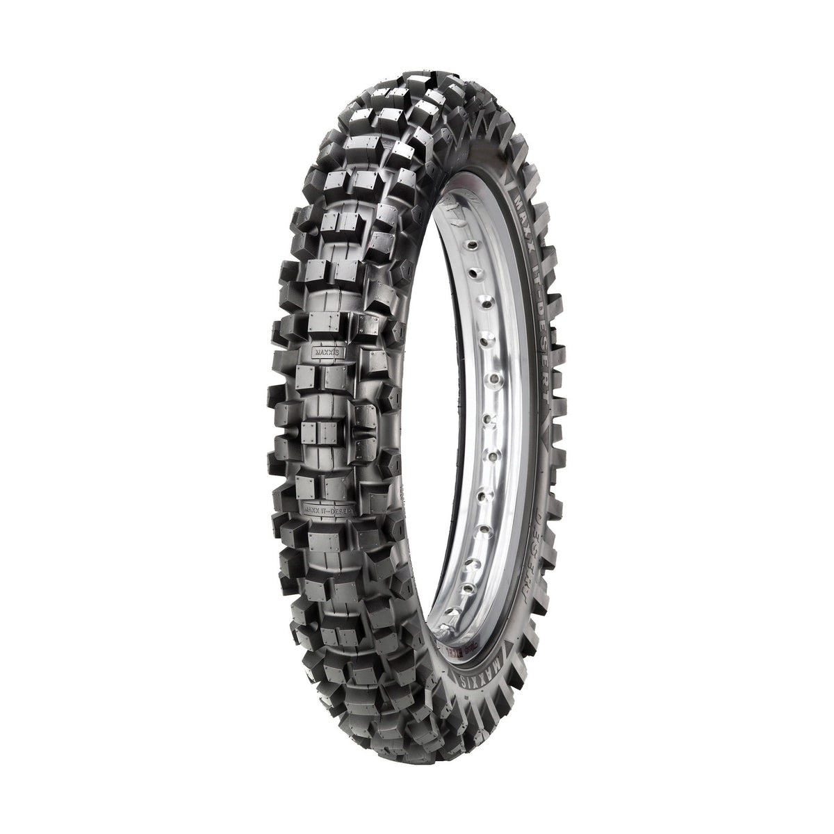 Maxxis M7305D Desert IT rear dirt bike tire 110/80-19 with knobby tread for rocky terrain