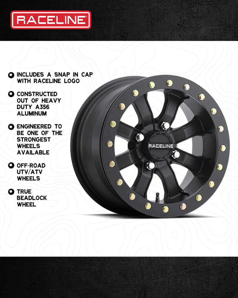 15x7 4x156 Raceline BL Mamba Black