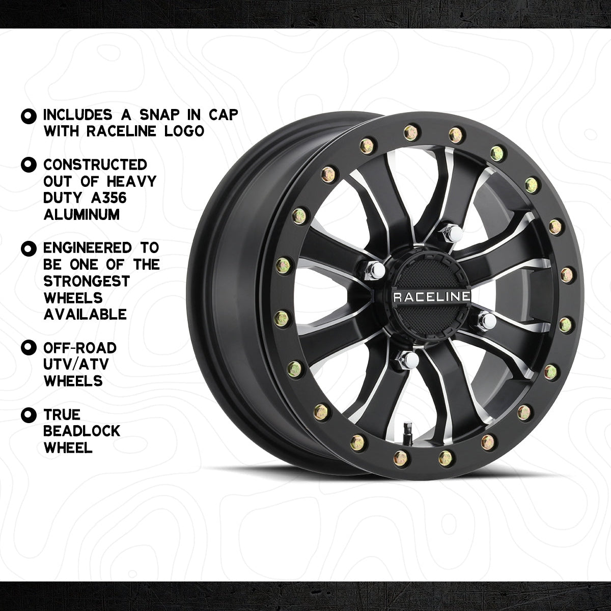 Raceline Mamba Beadlock 15x6 4x156 (5+1) BMF