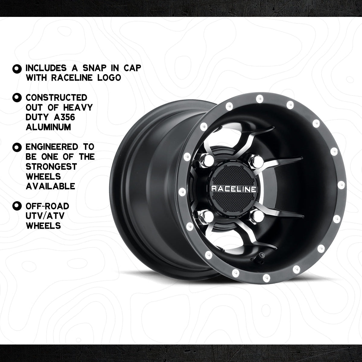 Raceline Mamba 14x7 4x156 (4+3) Black