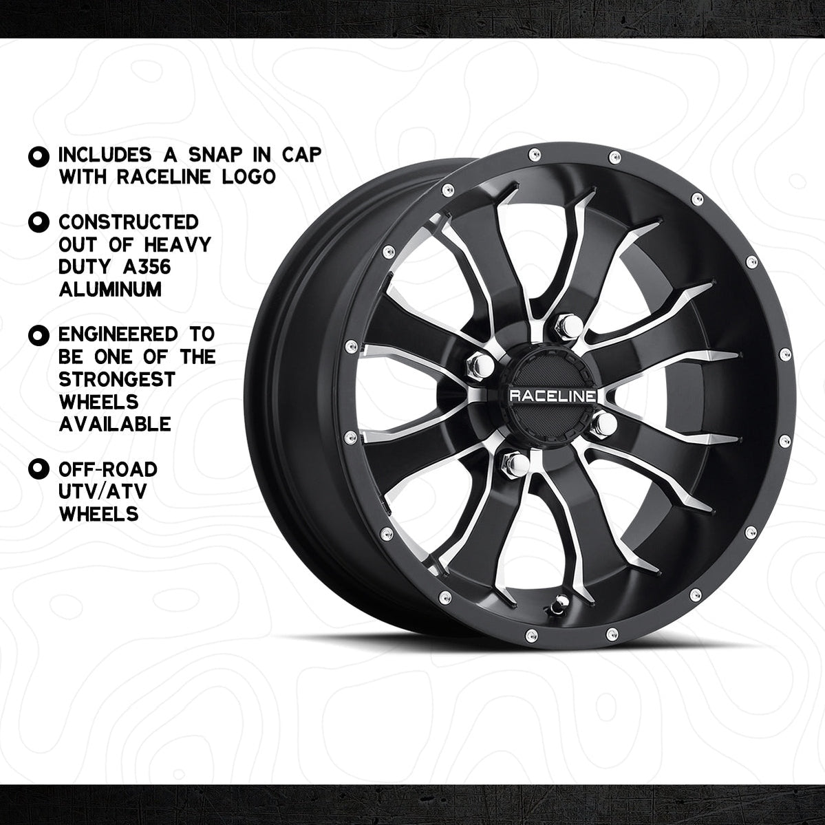 Raceline Mamba 14x7 4x110 (2+5) Black