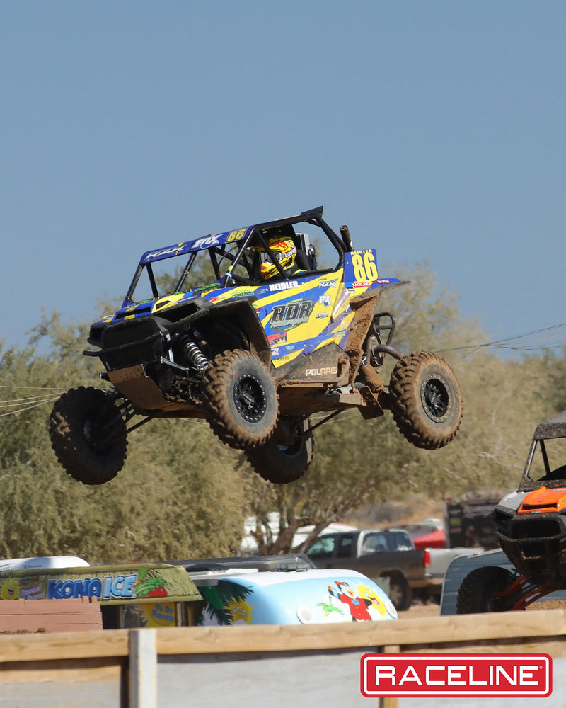 15x7 4x156 (5+2) Raceline BL Ryno Black w/ Black Ring