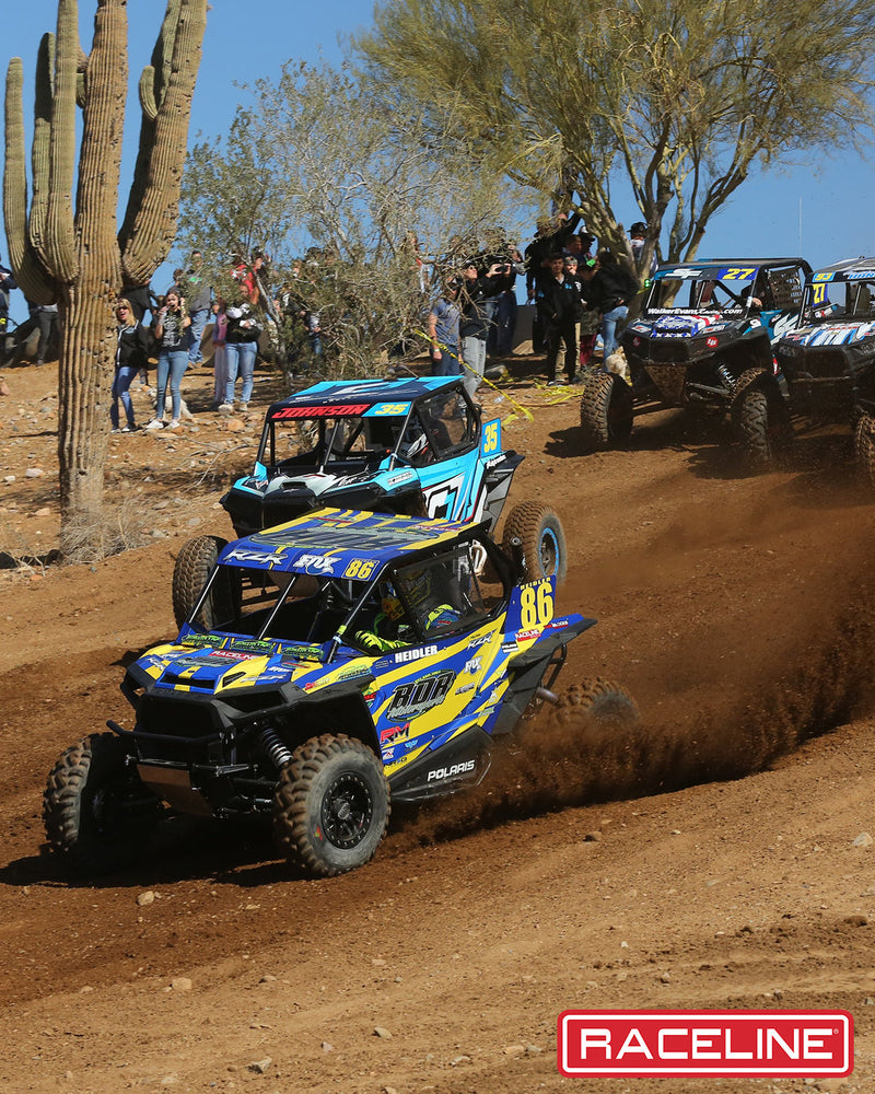 15x7 4x156 (5+2) Raceline BL Ryno Black w/ Black Ring